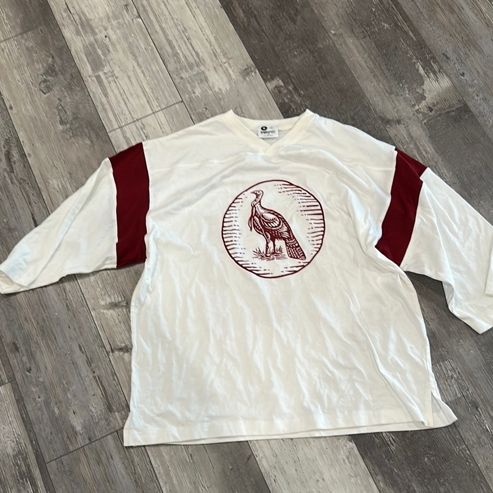 White and Red Graphic Men's Shirt wild turkey bourbon size xl